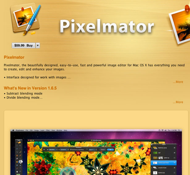 30+ Design Apps on the Mac App Store pixelmator 1