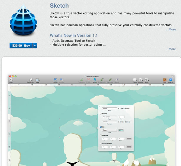 30+ Design Apps on the Mac App Store sketch 13