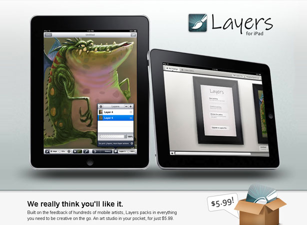 A Collection of Attractive Websites for iPad Applications layersforipad