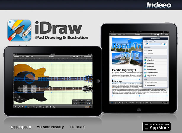 A Collection of Attractive Websites for iPad Applications idraw
