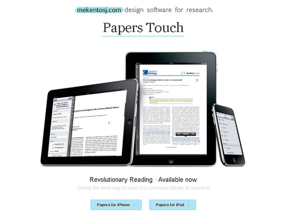 A Collection of Attractive Websites for iPad Applications mekentosj