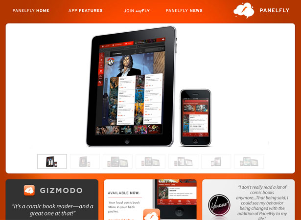 A Collection of Attractive Websites for iPad Applications panelfly