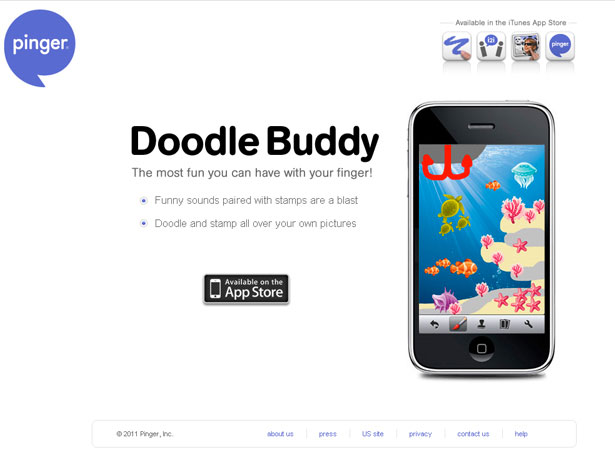 A Collection of Attractive Websites for iPad Applications pinger