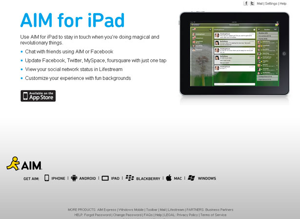 A Collection of Attractive Websites for iPad Applications aim