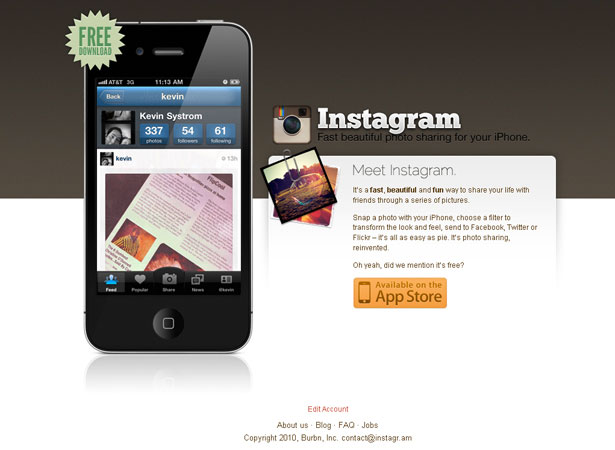 A Collection of Attractive Websites for iPad Applications instagr