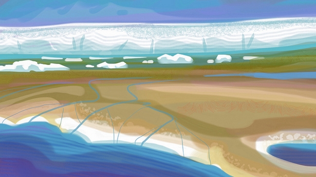 brushes glacier