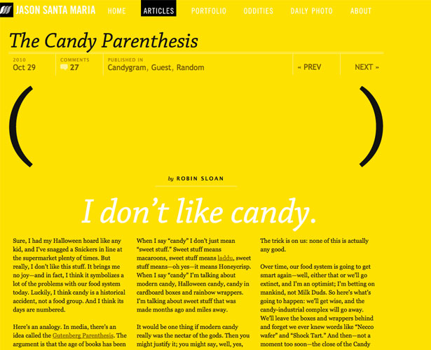 The Pros and Cons of Art-Directed Blogs jasonsantamaria candyparenthesis