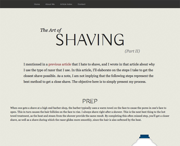 The Pros and Cons of Art-Directed Blogs iamsteve theartofshaving