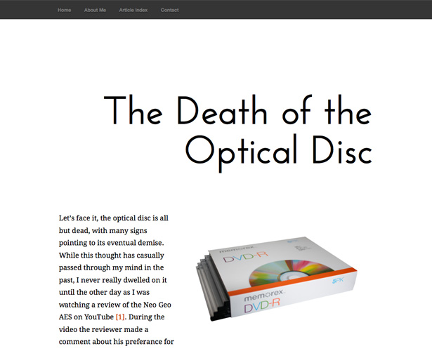 The Pros and Cons of Art-Directed Blogs iamsteve thedeathoftheopticaldisc