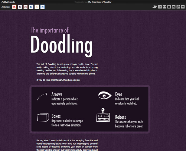 The Pros and Cons of Art-Directed Blogs paddydonnelly doodling