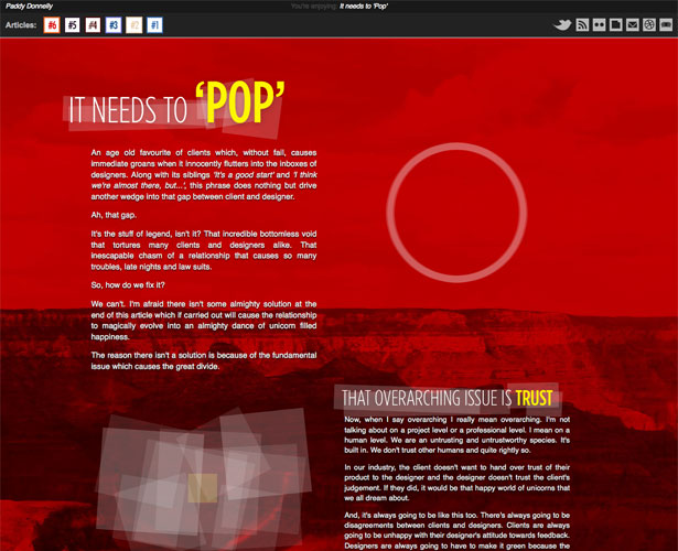 The Pros and Cons of Art-Directed Blogs paddydonnelly itneedstopop