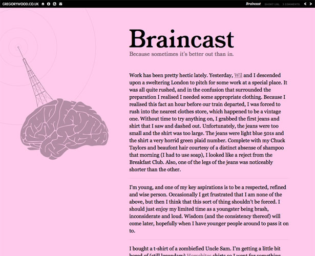 The Pros and Cons of Art-Directed Blogs gregorywood braincast