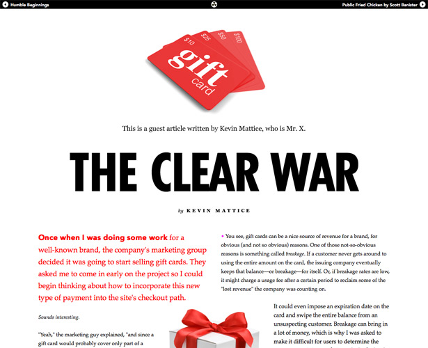 The Pros and Cons of Art-Directed Blogs dustincurtis theclearwar