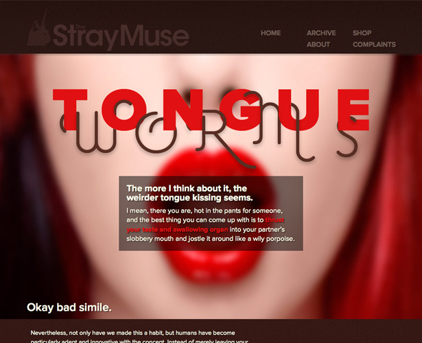 The Pros and Cons of Art-Directed Blogs thestraymuse tongueworms