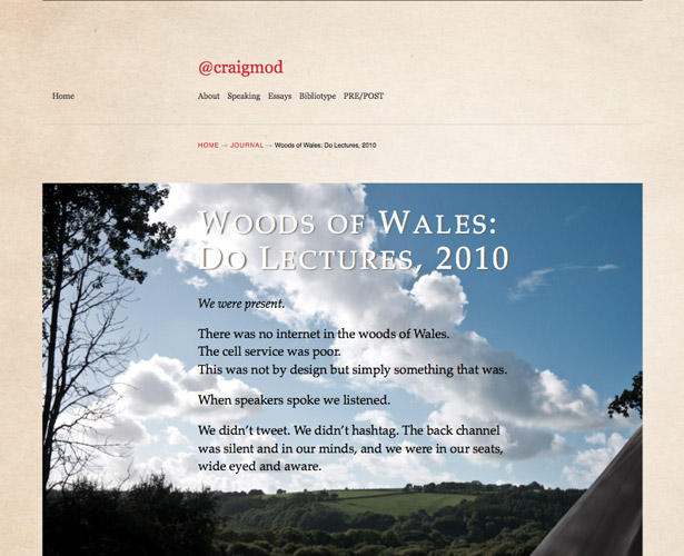 The Pros and Cons of Art-Directed Blogs craigmod dolectures