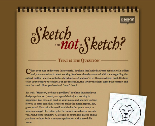 The Pros and Cons of Art-Directed Blogs designinformer sketch