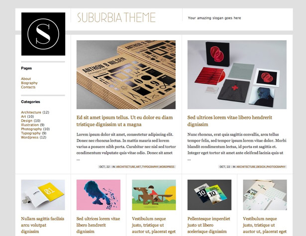 50+ New WordPress Themes: March 2011 suburbia