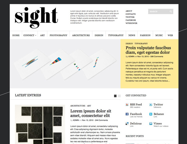 50+ New WordPress Themes: March 2011 sight