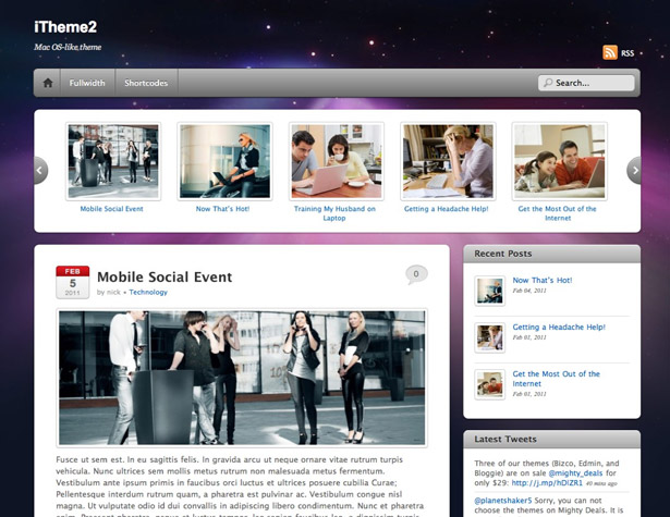 50+ New WordPress Themes: March 2011 itheme2