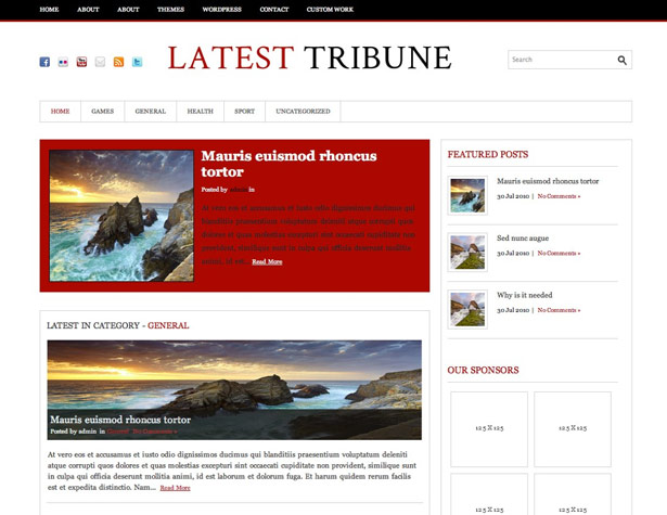 50+ New WordPress Themes: March 2011 latesttribune