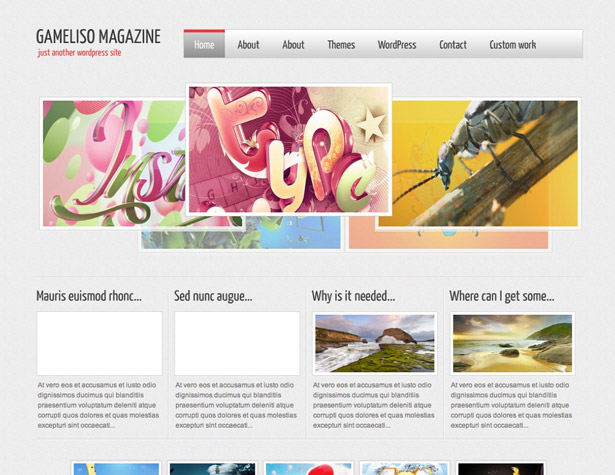 50+ New WordPress Themes: March 2011 gamelisomagazine