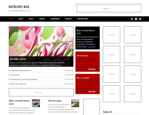 50+ New WordPress Themes: March 2011 natolinismag