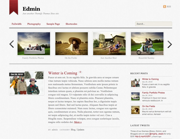 50+ New WordPress Themes: March 2011 edmin