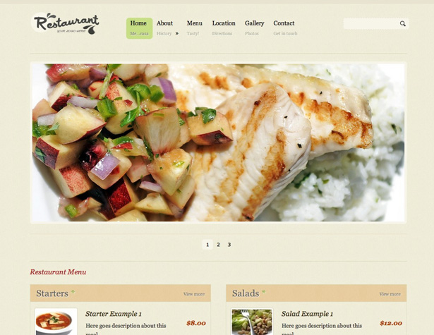 50+ New WordPress Themes: March 2011 restaurantpro
