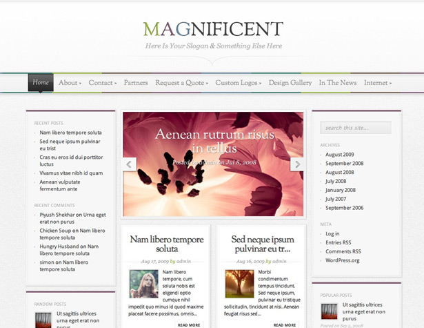 50+ New WordPress Themes: March 2011 magnificent