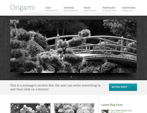 50+ New WordPress Themes: March 2011 origami 2