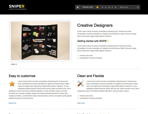 50+ New WordPress Themes: March 2011 sniper