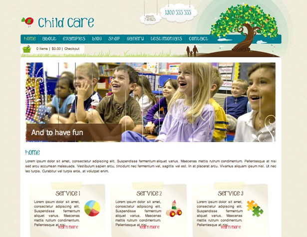 50+ New WordPress Themes: March 2011 childcarecreative