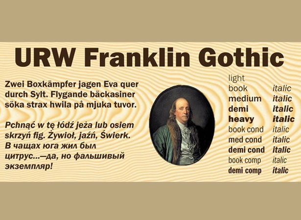 Franklin Gothic Font Franklin Gothic Font