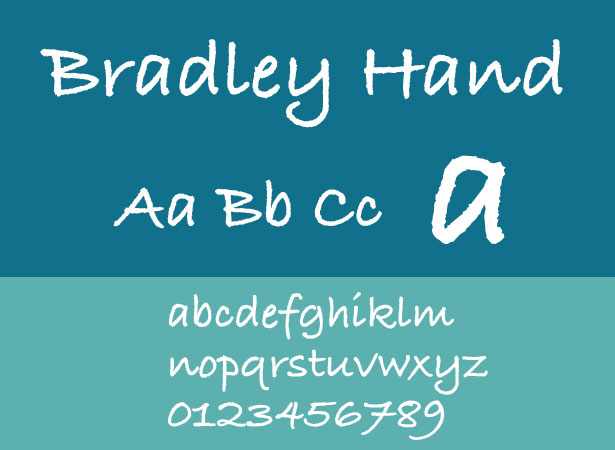 ITC Bradley Hand Font ITC Bradley Hand Font