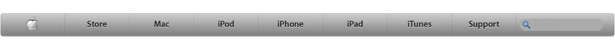 Changes to the Apple.com Design Apple's old navigation bar