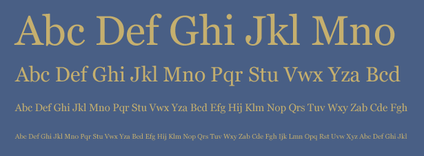Applying Color Schemes Requires Seeing Them Anew examples of gold text on a blue background