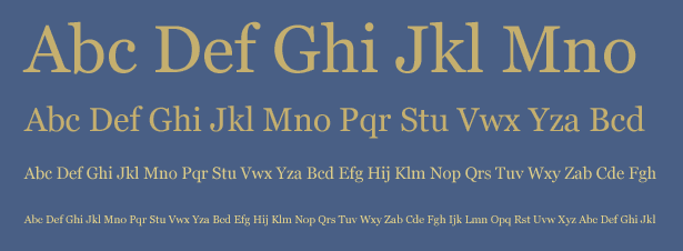Applying Color Schemes Requires Seeing Them Anew examples of gold text on a blue background