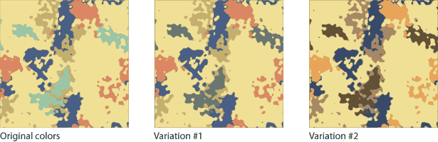 Applying Color Schemes Requires Seeing Them Anew variations on the original colors based on yellow
