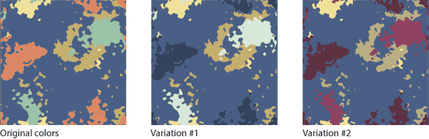Applying Color Schemes Requires Seeing Them Anew variations on the original colors based on blue