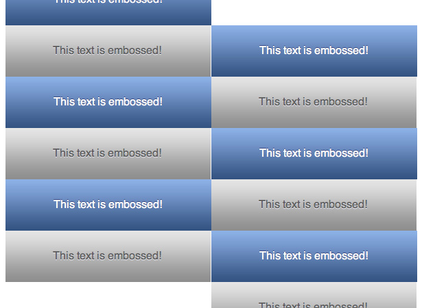 50+ Awesome CSS3 Techniques for Better Designs embossed