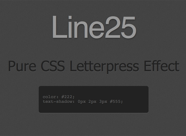 50+ Awesome CSS3 Techniques for Better Designs letterpresseffects