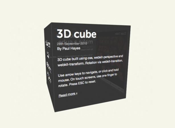 50+ Awesome CSS3 Techniques for Better Designs 3dcube