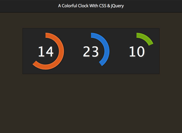 50+ Awesome CSS3 Techniques for Better Designs colorfulclock