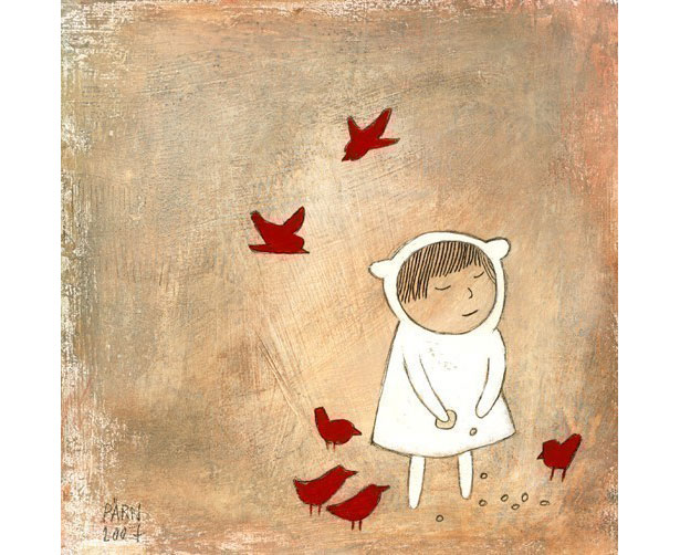 Inspiration: A Dozen Awesome Etsy Artists feedingbirds