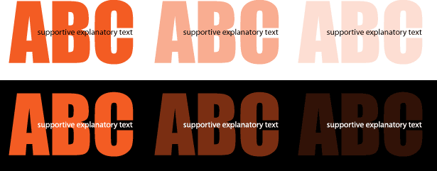 Create Headings With Big and Small Overlapping Text examples how big text can fade