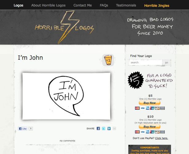 What's New for Web Designers - Dec. 2010 horriblelogos