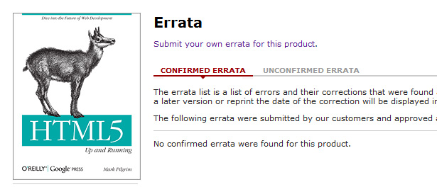 Errata Page Errata Page