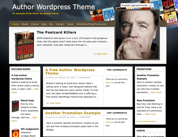 45+ New WordPress Themes: October 2010 writerwordpresstheme