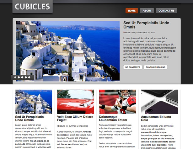 45+ New WordPress Themes: October 2010 cubicles