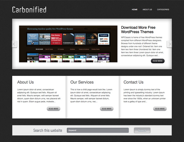 45+ New WordPress Themes: October 2010 carbonified